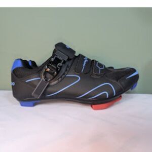 Kescoo Cycling Shoes Adjustable 3 Strap, SZ 8 M, 9.5 W, Blk,Blue